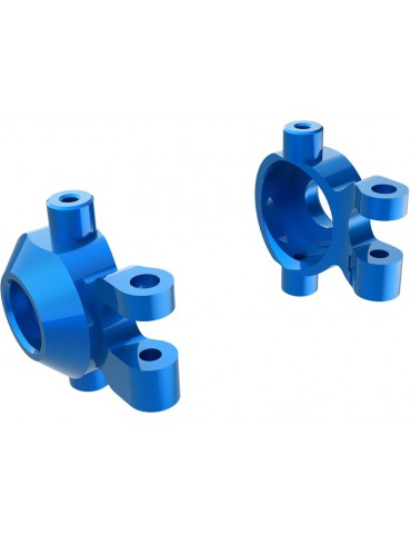 Traxxas Steering blocks, 6061-T6 aluminum (blue-anodized) (left & right)