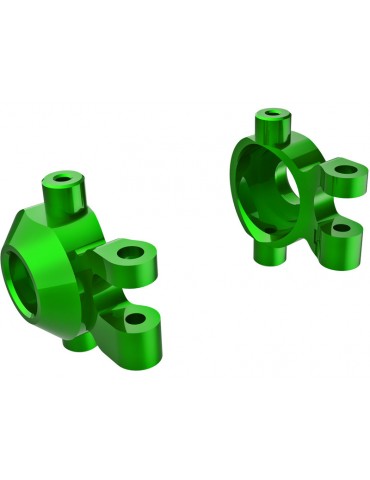 Traxxas Steering blocks, 6061-T6 aluminum (green-anodized) (left & right)