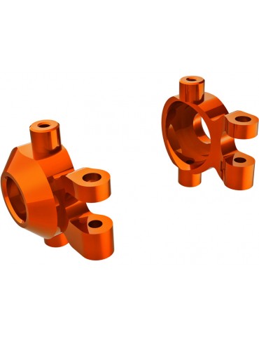 Traxxas Steering blocks, 6061-T6 aluminum (orange-anodized) (left & right)