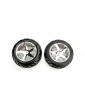 Traxxas Tires & wheels 2.8", All Star chrome wheels, Anaconda tires (pair) (electric rear)