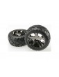 Traxxas Tires & wheels 2.8", All Star black chrome wheels, Anaconda tires (pair) (electric rear)