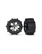 Traxxas Tires & wheels 2.8" All-Star black chrome / Paddle (2)