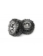 Traxxas Tires & wheels 3.8", Geode chrome S17 wheels, Canyon AT tires (pair)