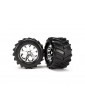 Traxxas Wheels 2.8" All-Star chrome, Maxx tires, foam inserts (2)