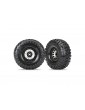 Traxxas Tires & wheels 2.2", Method 105 black chrome wheels, Canyon Trail tires (pair)