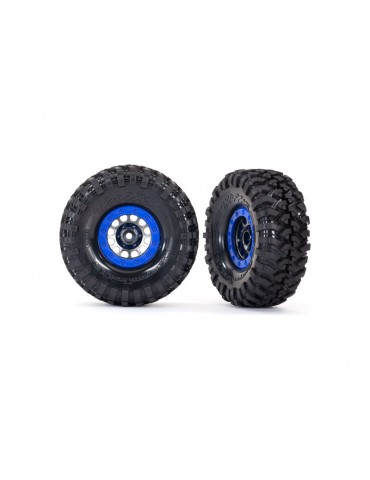 Traxxas Tires and wheels 1.9", Method 105 black chrome wheels, Canyon Trail tires (pair)