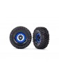 Traxxas Tires and wheels 1.9", Method 105 black chrome wheels, Canyon Trail tires (pair)