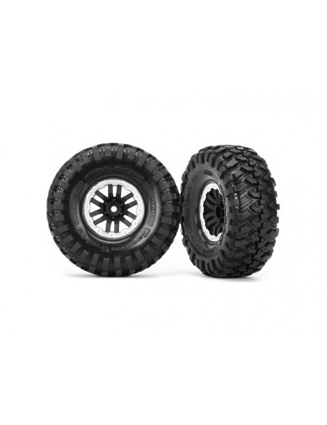 Traxxas Tires & wheels 1.9", TRX-4 satin wheels, Canyon Trail tires (2)