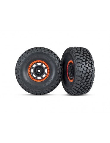 Traxxas Tires & wheels 3.2/2.2", Desert Racer wheels, Baja KR3 tires (2)
