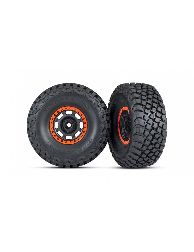 Traxxas Tires & wheels 3.2/2.2", Desert Racer wheels, Baja KR3 tires (2)