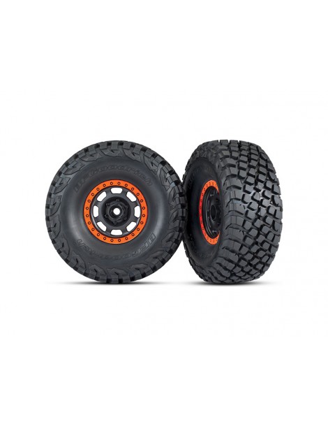 Traxxas Tires & wheels 3.2/2.2", Desert Racer wheels, Baja KR3 tires (2)