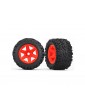 Traxxas Tires & wheels 3.8", orange wheels, Talon EXT tires (pair2)