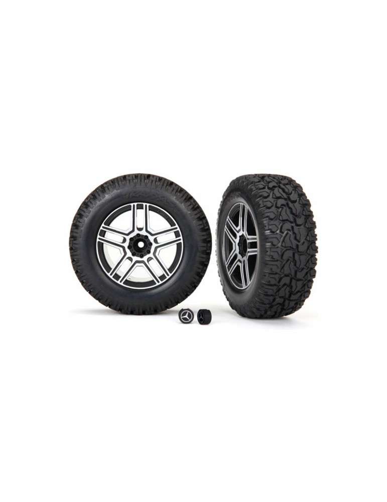Traxxas Tires and wheels 2.6" (2)/ center caps (2) (requires 8255A)