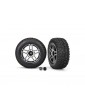 Traxxas Tires and wheels 2.6" (2)/ center caps (2) (requires 8255A)