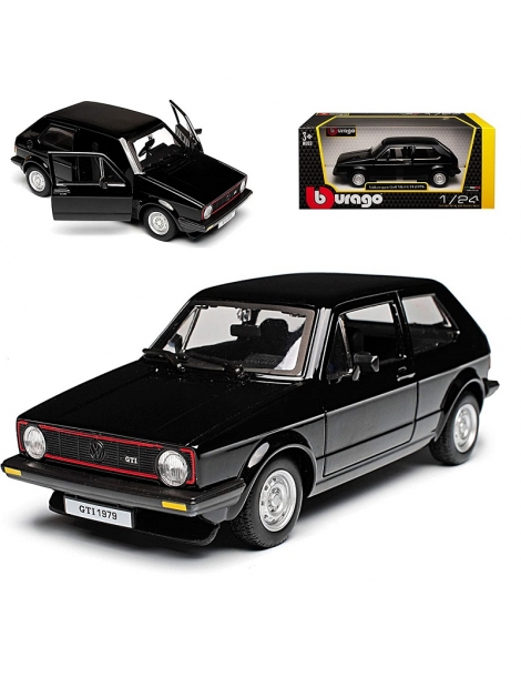 Modeliukas Volkswagen Golf MK1 GTI 1:24 juodos spalvos Bburago – CyborgShop