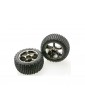 Traxxas Tires & wheels 2.2", Tracer black chrome, Alias tires (2) (rear)
