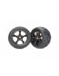 Traxxas Tires & wheels 2.2", Tracer black chrome, Anaconda tires (2) (rear)