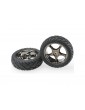Traxxas Tires & wheels 2.2", Tracer black chrome, Anaconda tires (2) (front)