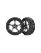Traxxas Tires & wheels 2.2", Tracer chrome, Anaconda tires (2) (front)