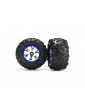 Traxxas Tires & wheels 2.2", Geode chrome-blue, Canyon AT tires (pair)