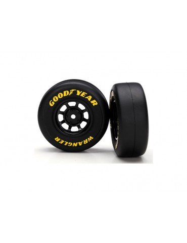 Traxxas Tires & wheels 1.9", 8-spoke black wheels, Goodyear Wrangler tires (2)