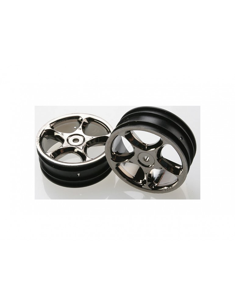 Traxxas Wheels 2.2", Tracer black chrome (2) (front)