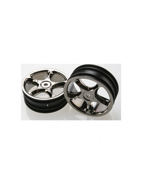 Traxxas Wheels 2.2", Tracer black chrome (2) (front)