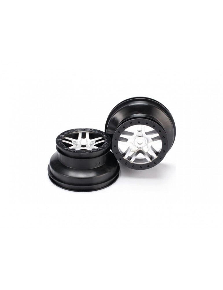 Traxxas Wheels 2.2/3.0", SCT Split-Spoke, satin chrome-black (2)