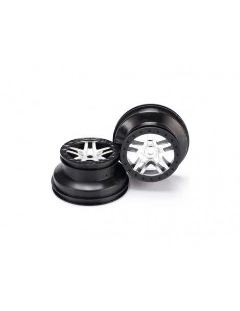 Traxxas Wheels 2.2/3.0", SCT Split-Spoke, satin chrome-black (2)