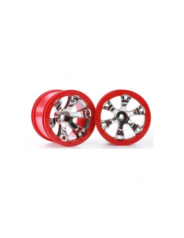 Traxxas Wheels 2.2", Geode chrome-red (2)