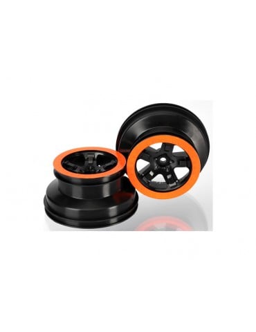 Traxxas Wheels 2.2/3.0", SCT black-orange (2) (4WD f/r, 2WD rear)
