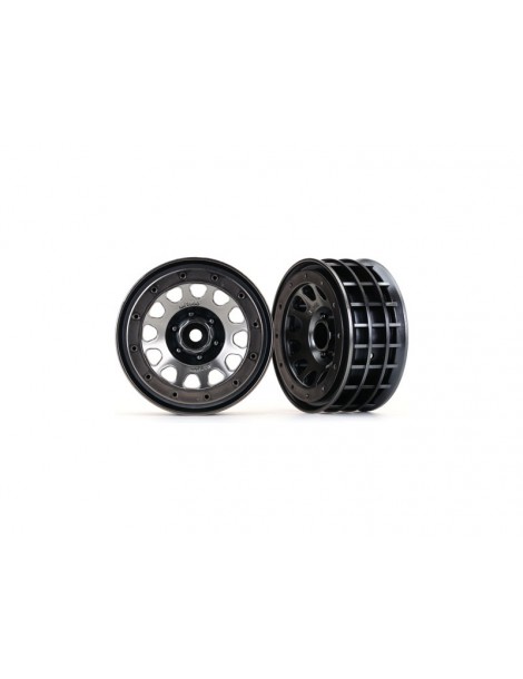 Traxxas Wheels 2.2", Method 105 black chrome, beadlock (2)