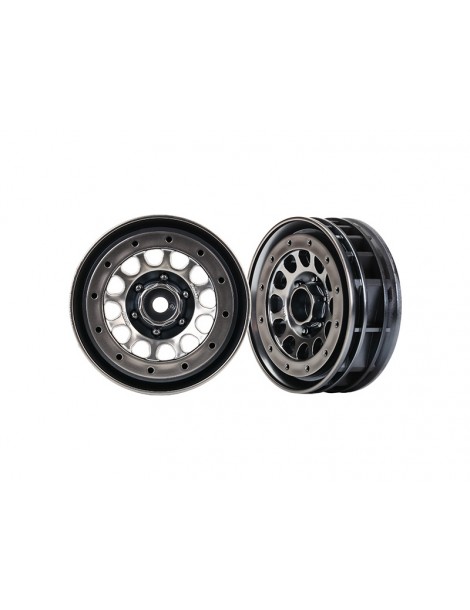 Traxxas Wheels 1.9", Method 105 black chrome, beadlock (2)