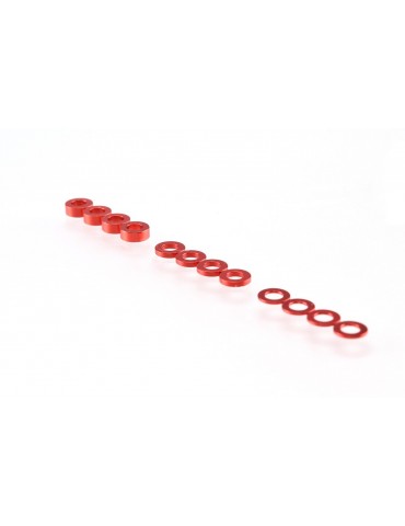 3mm Washer Set Red (0.5mm/1.0mm/2.0mm)
