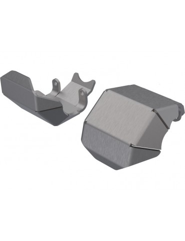 Traxxas Skidplate, axle, front or rear (stainless steel) (2)