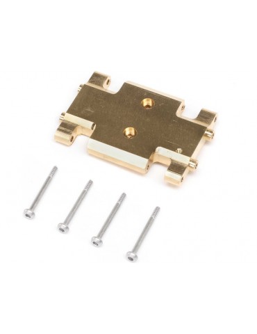 Axial Chassis Skid Plate, Brass 19.5g: AX24