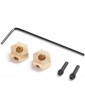 Axial Hex Hub, Brass 1.0g (2): SCX24, AX24