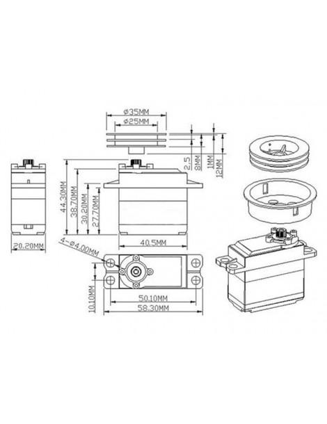 Krick servo Windforce 1406MG Digital Segelwinde