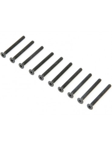 TLR Flat Head Screws, M3x30mm (10)