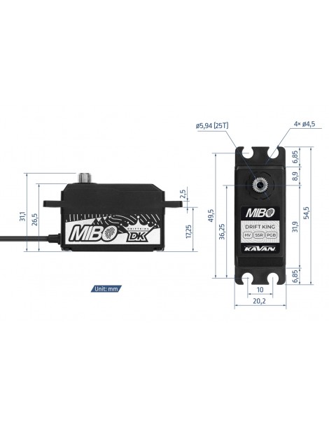 MIBO Drift King LP Programmable (RWD Drift Spec/18.0kg/8.4V) Brushless Servo