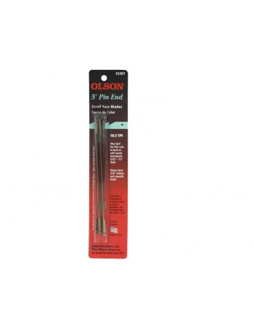 Olson Scroll Saw Blade 2.54x0.46x127mm Pin End 10TPI (6pcs)
