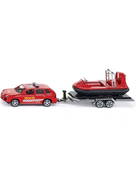 SIKU Super - Car With trailer and hovercraft