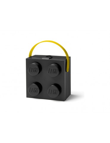 LEGO dėžutė su rankena 166x165x117mm - juoda