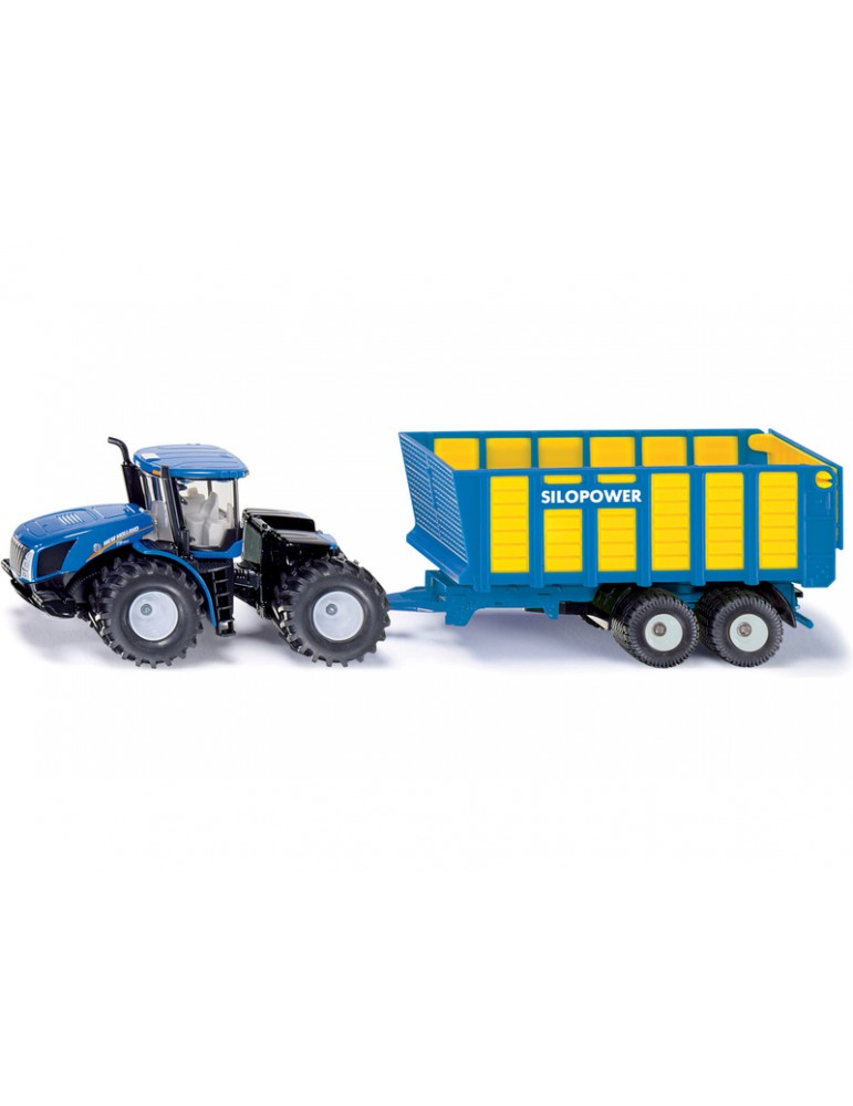 SIKU Farmer - New Holland with Silage Trailer 1:50