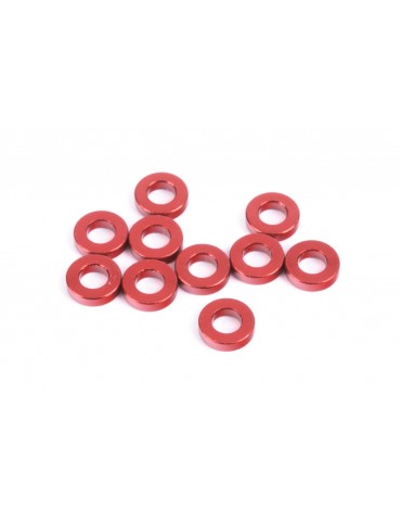 SWORKz Aluminum Washer 3x6x1.5mm, Red (10)