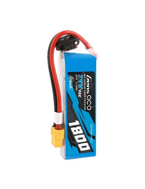 Akumuliatorius GensAce G-Tech LiPo 1800mAh 7.4V 45C 2S1P XT60