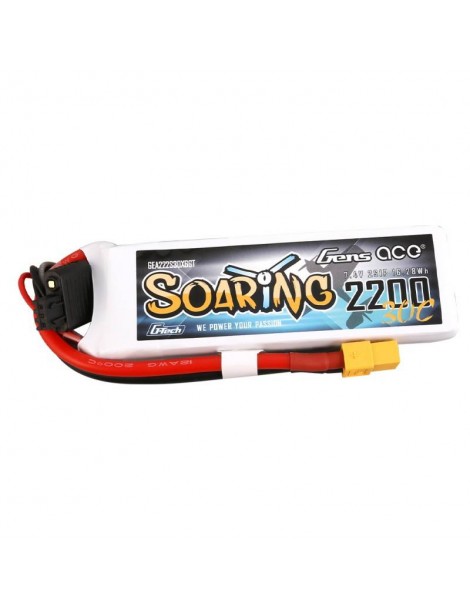 Akumuliatorius Gens Ace G-Tech Soaring 2200mAh 7.4V 30C 2S1P XT60