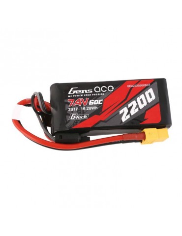 Akumuliatorius GensAce G-Tech LiPo 2200mAh 7.4V 60C 2S1P XT60