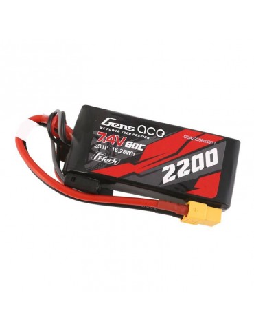 Akumuliatorius GensAce G-Tech LiPo 2200mAh 7.4V 60C 2S1P XT60