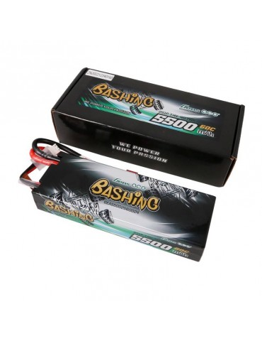 Gens ace 5500mAh 7.4V 2S1P 60C car Lipo Battery Pack Hardcase 24 with T Plug